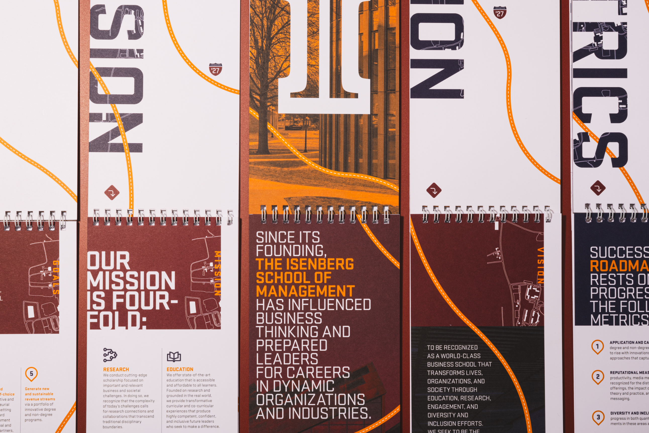 Image of a close up of the Isenberg Roadmap 2027 booklet