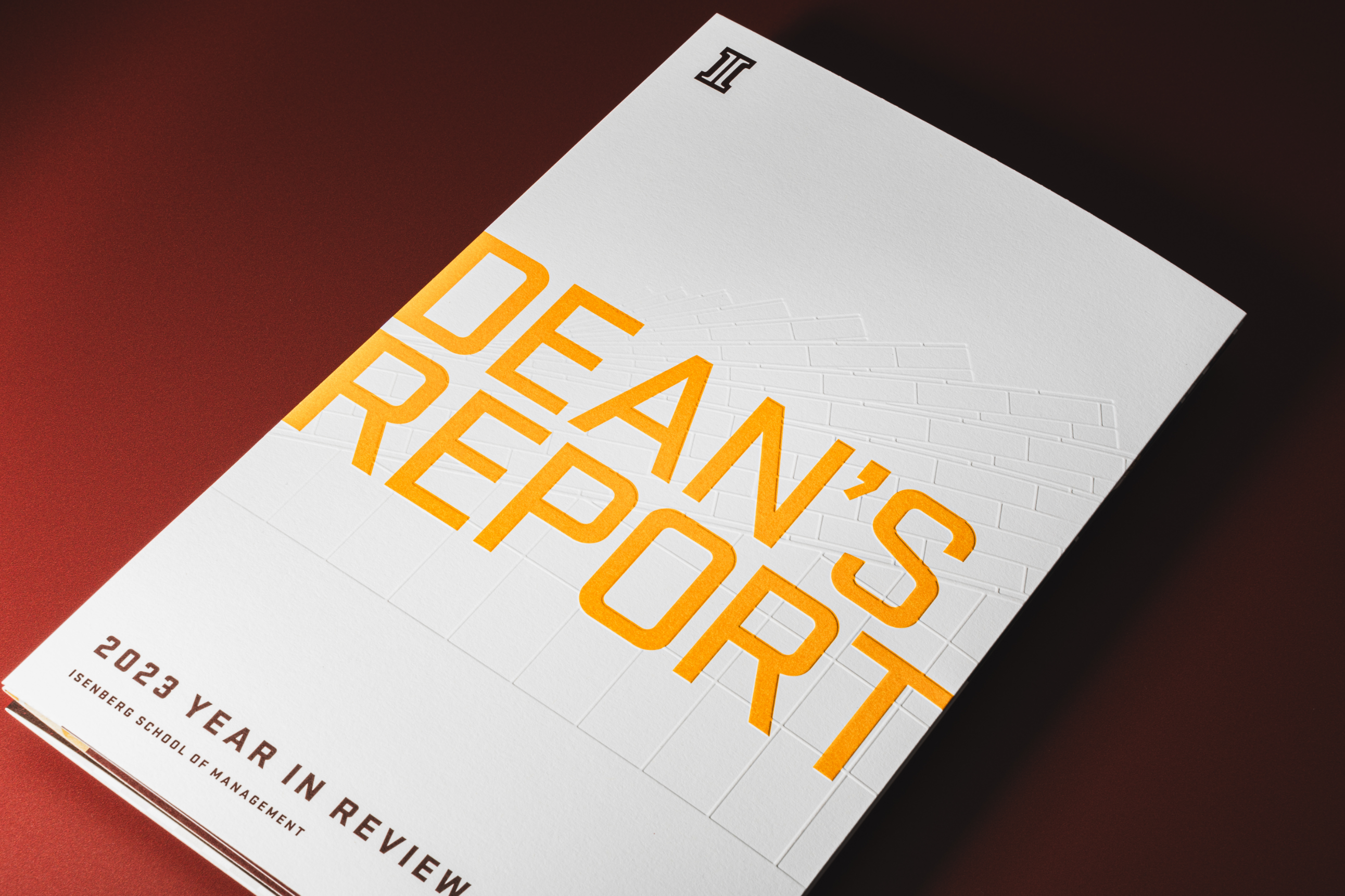 Image of the Isenberg Dean's Report insert front cover