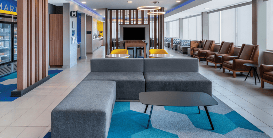 Branding and design example: Wyndham Microtel interior.